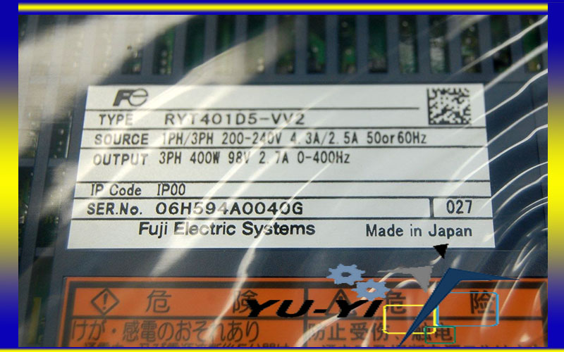 FUJI AC SERVO AMP. RYT401D5-VV2 - PLC DCS SERVO Control MOTOR